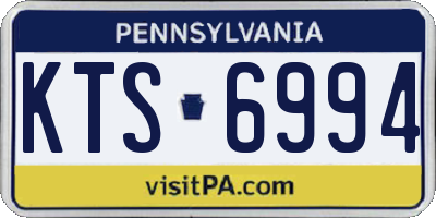 PA license plate KTS6994