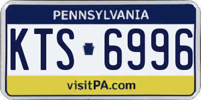PA license plate KTS6996