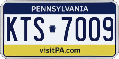 PA license plate KTS7009