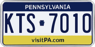 PA license plate KTS7010