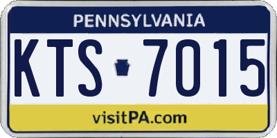 PA license plate KTS7015