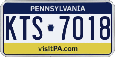 PA license plate KTS7018