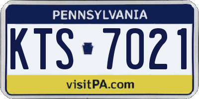 PA license plate KTS7021