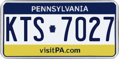 PA license plate KTS7027
