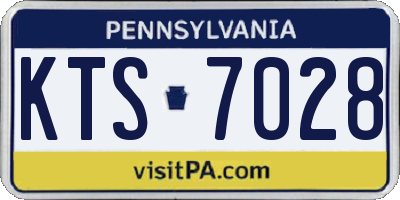 PA license plate KTS7028