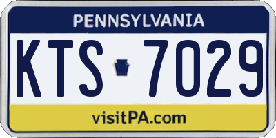 PA license plate KTS7029