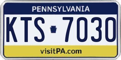 PA license plate KTS7030
