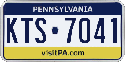 PA license plate KTS7041