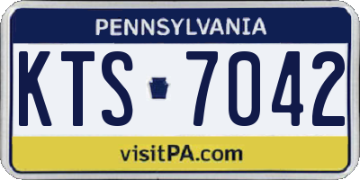 PA license plate KTS7042