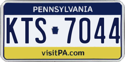 PA license plate KTS7044