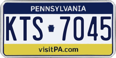 PA license plate KTS7045