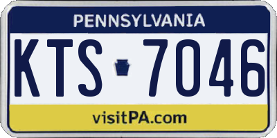 PA license plate KTS7046