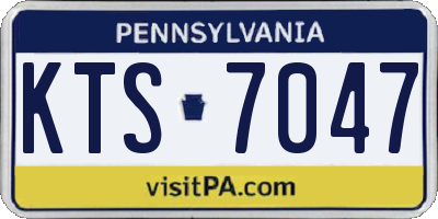 PA license plate KTS7047
