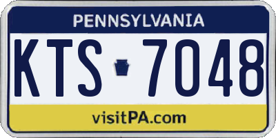 PA license plate KTS7048