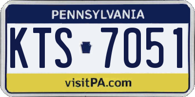 PA license plate KTS7051
