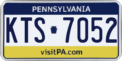 PA license plate KTS7052