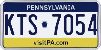 PA license plate KTS7054
