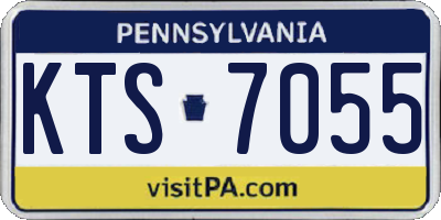 PA license plate KTS7055