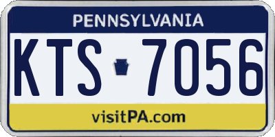 PA license plate KTS7056