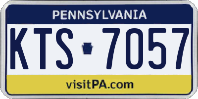 PA license plate KTS7057