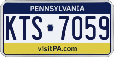 PA license plate KTS7059
