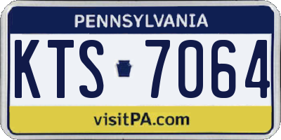 PA license plate KTS7064