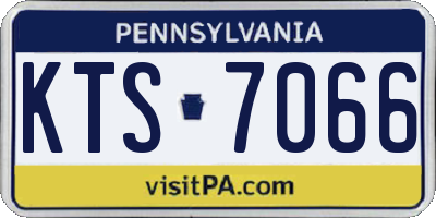 PA license plate KTS7066