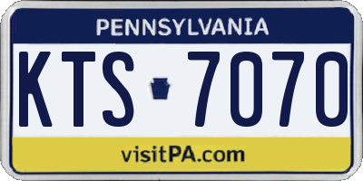 PA license plate KTS7070
