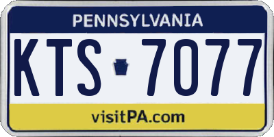 PA license plate KTS7077