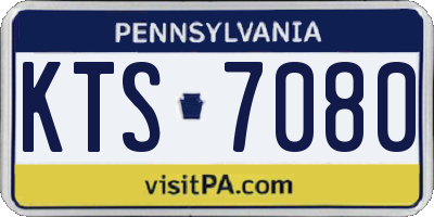 PA license plate KTS7080