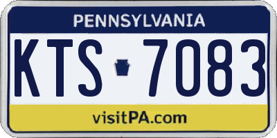 PA license plate KTS7083