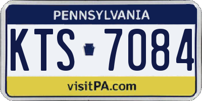 PA license plate KTS7084