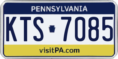 PA license plate KTS7085