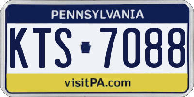 PA license plate KTS7088