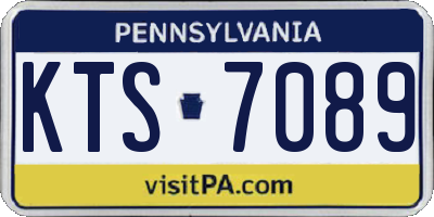 PA license plate KTS7089