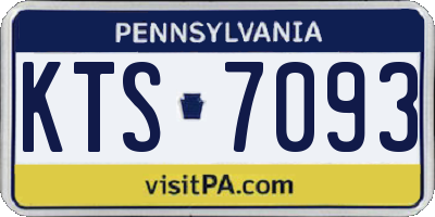 PA license plate KTS7093