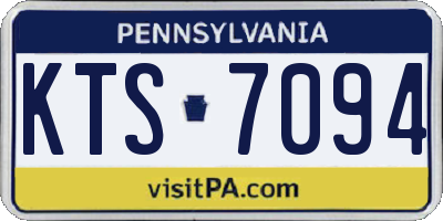 PA license plate KTS7094