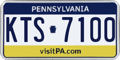 PA license plate KTS7100
