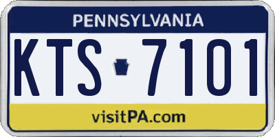 PA license plate KTS7101