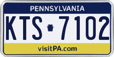 PA license plate KTS7102