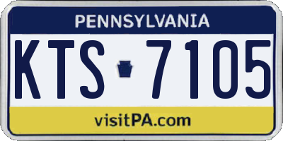 PA license plate KTS7105