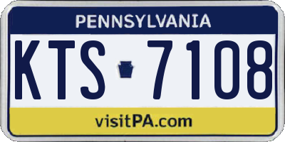 PA license plate KTS7108