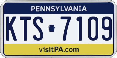 PA license plate KTS7109