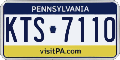 PA license plate KTS7110