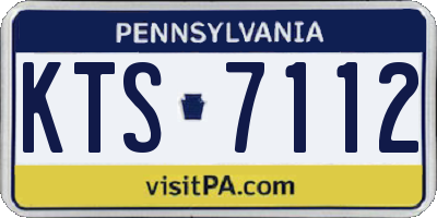 PA license plate KTS7112