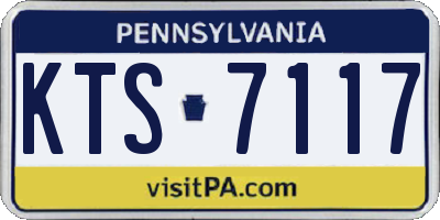 PA license plate KTS7117