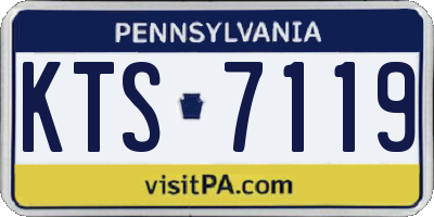 PA license plate KTS7119