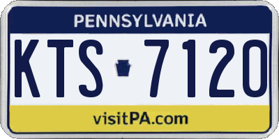 PA license plate KTS7120