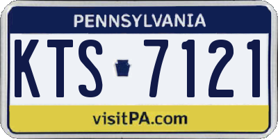PA license plate KTS7121
