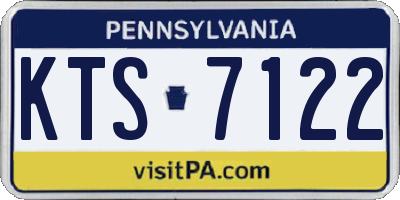PA license plate KTS7122